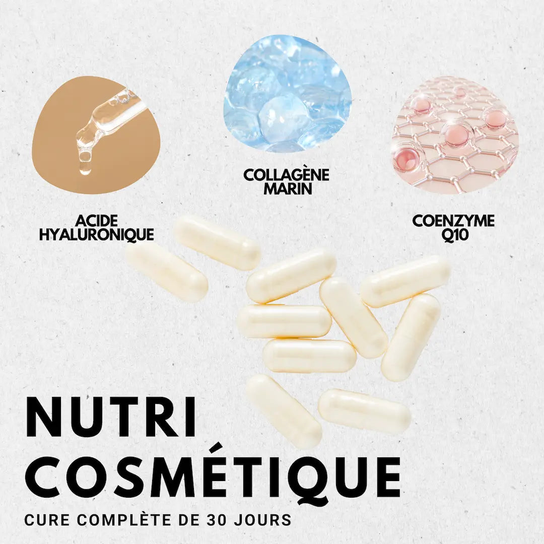 collagene marin et acide hyaluronique Q10 complement alimentaire
